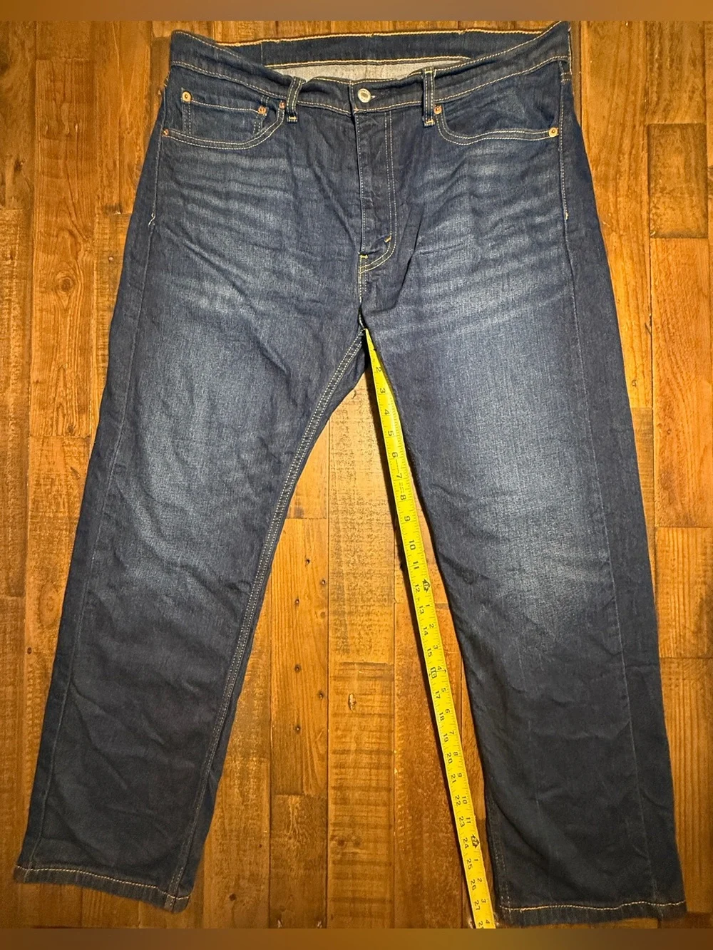 Levi’s 505 Men’s 38x30 Stretch Jeans Dark Wash Straight Leg WaterLess